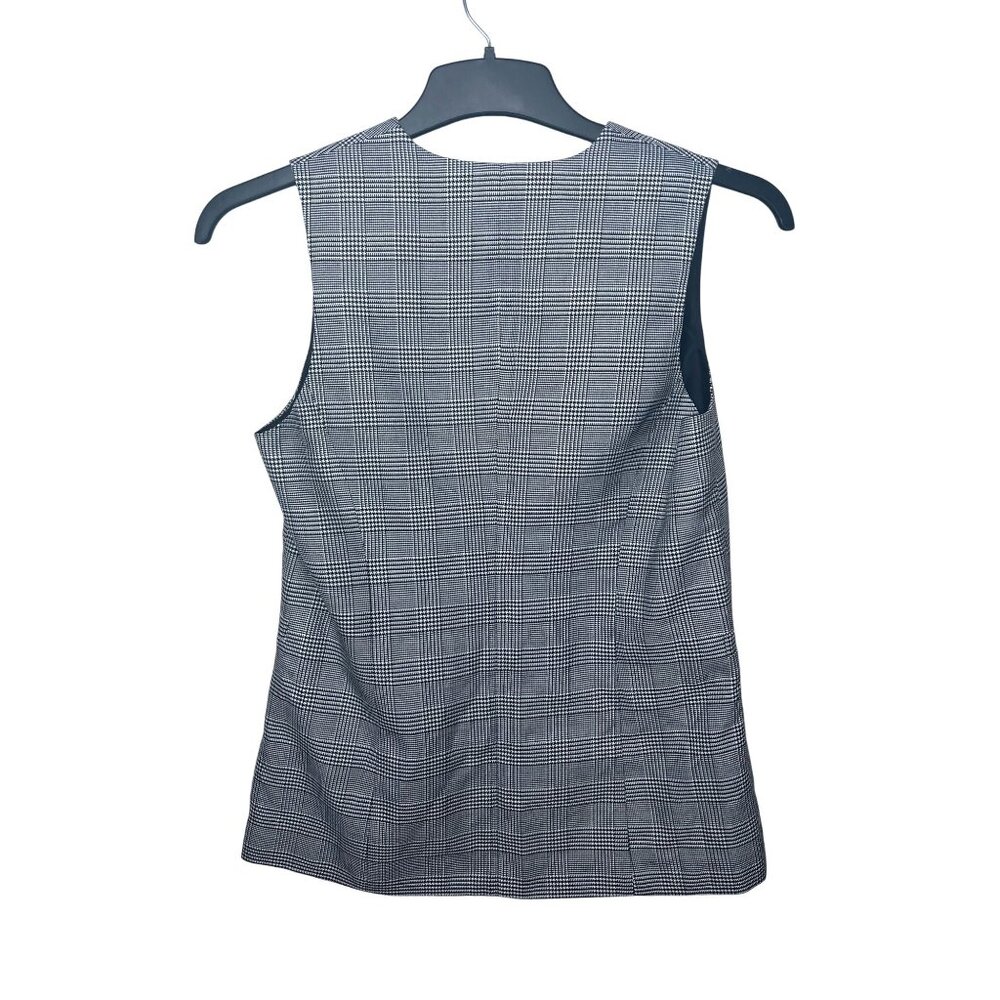 Sincerely Jules Black & White Glen Plaid Sleeveless Vest Womens Size Small - Picture 12 of 12